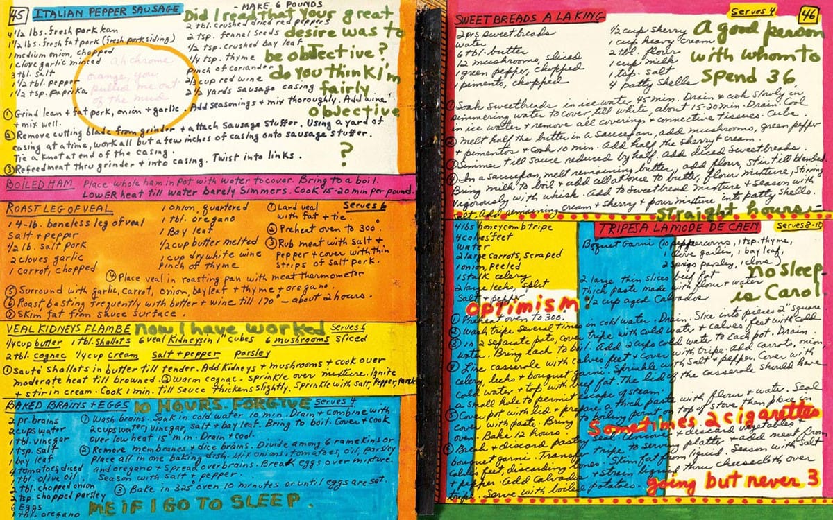 Dorothy Iannone — A Cookbook